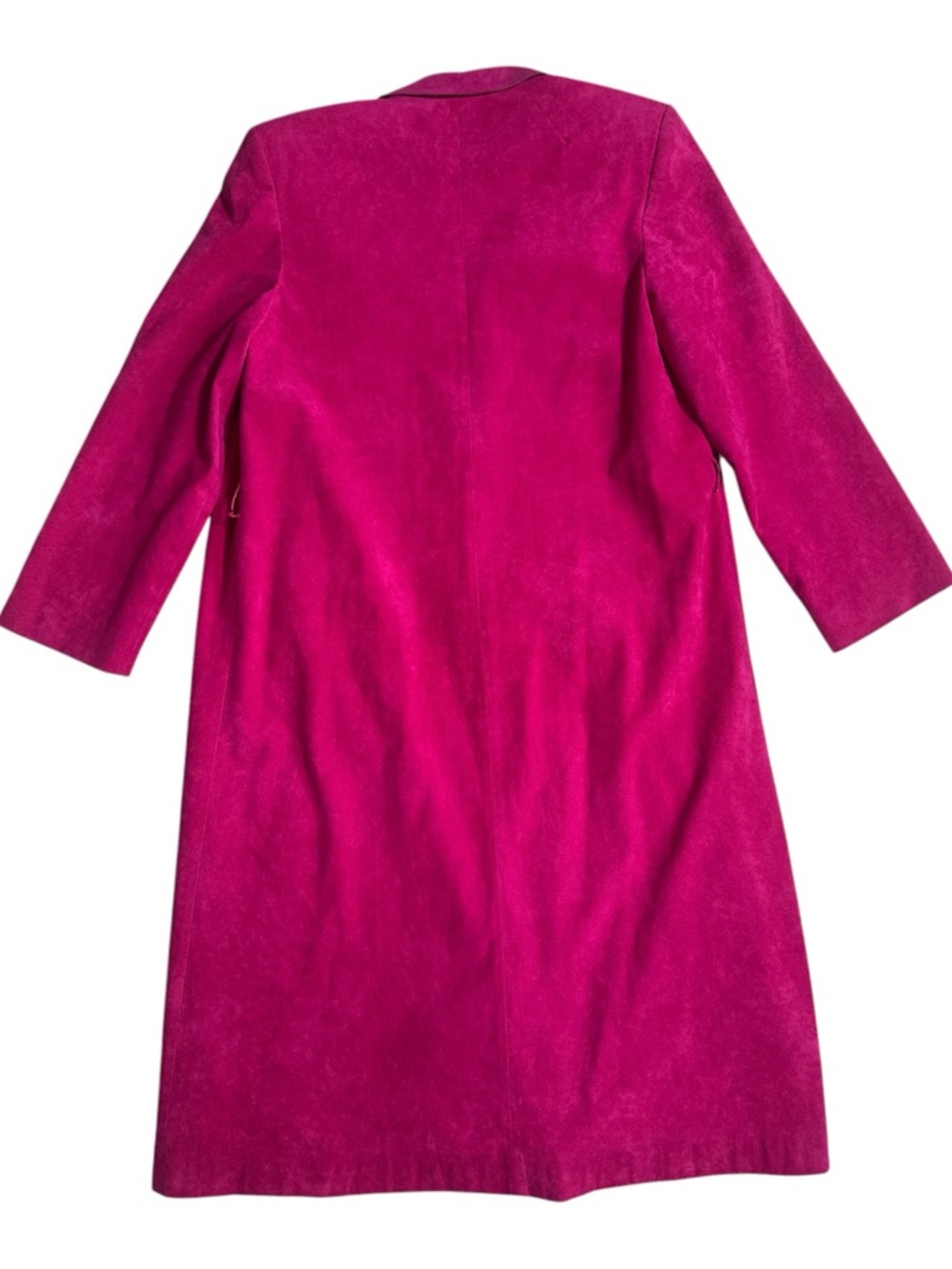 Vintage Adolph Schuman for Lilli Ann Trench Jacket Fuchsia Size 10 - Picture 2 of 8